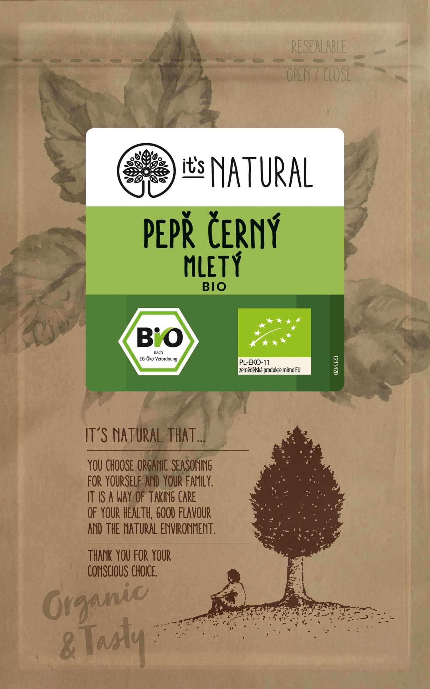 It´s Natura BIO Pepř černý mletý 20 g