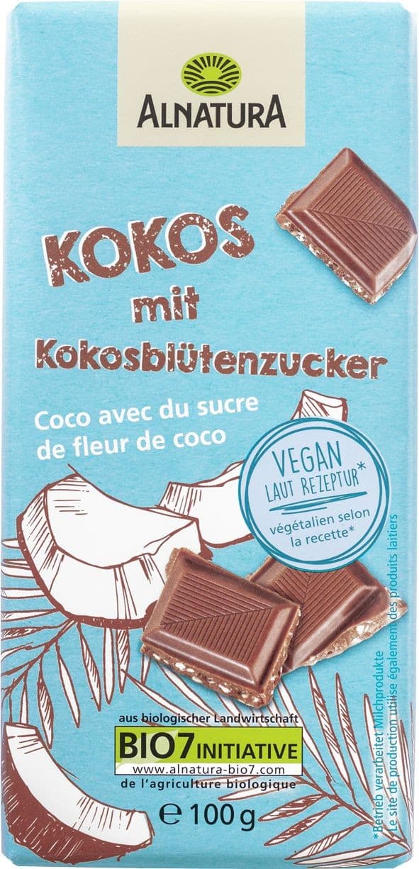 Alnatura BIO Vegan Čokoláda s kokosem 100 g