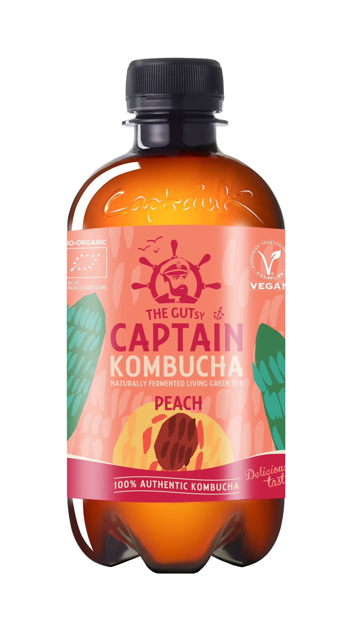 Captain Kombucha BIO Broskev 400ml