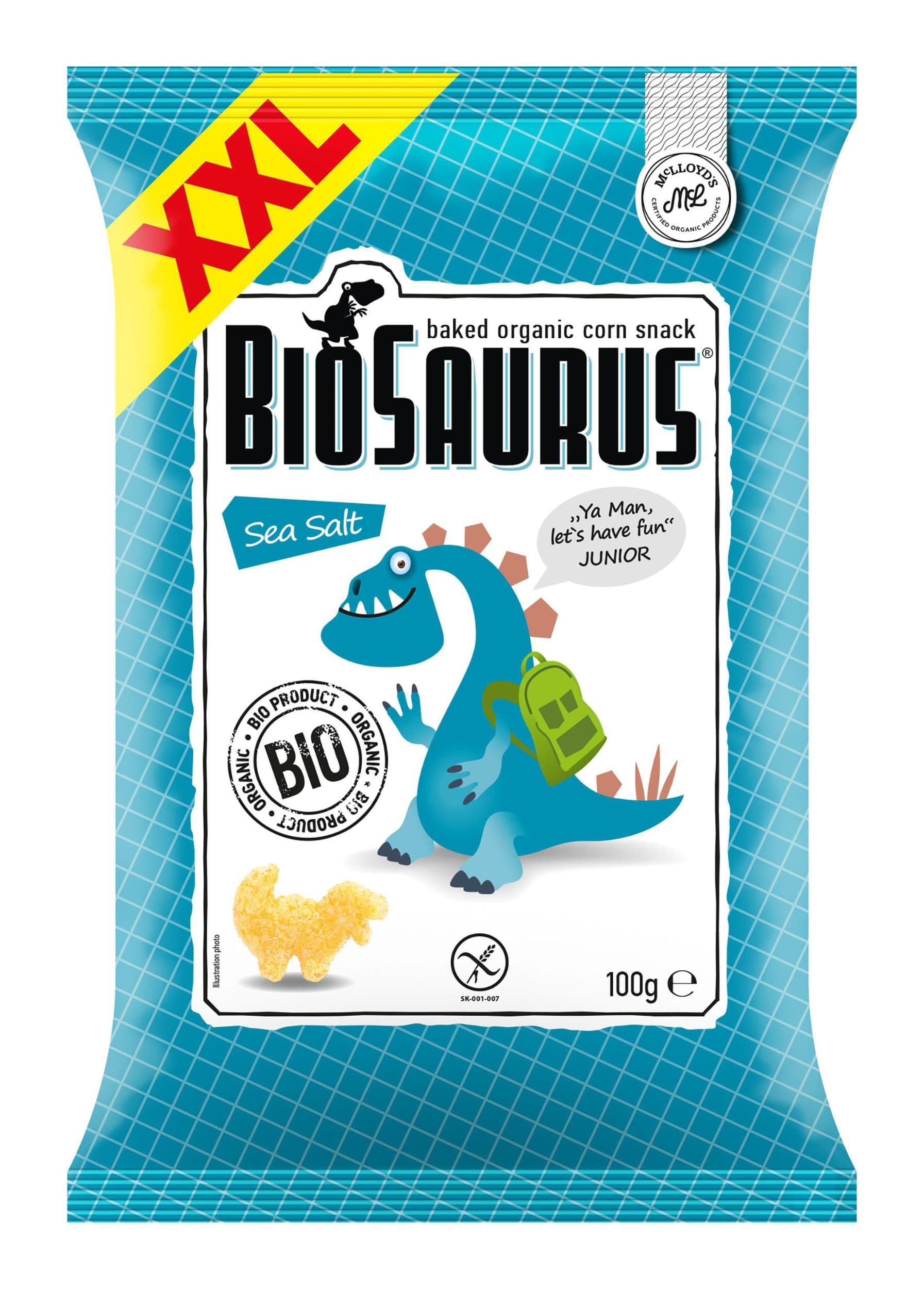 Biosaurus BIO snack sea salt XXL 100g