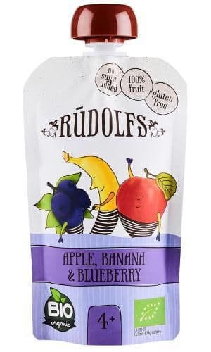 Rudolfs BIO kapsička Jablko, banán, borůvka 110g
