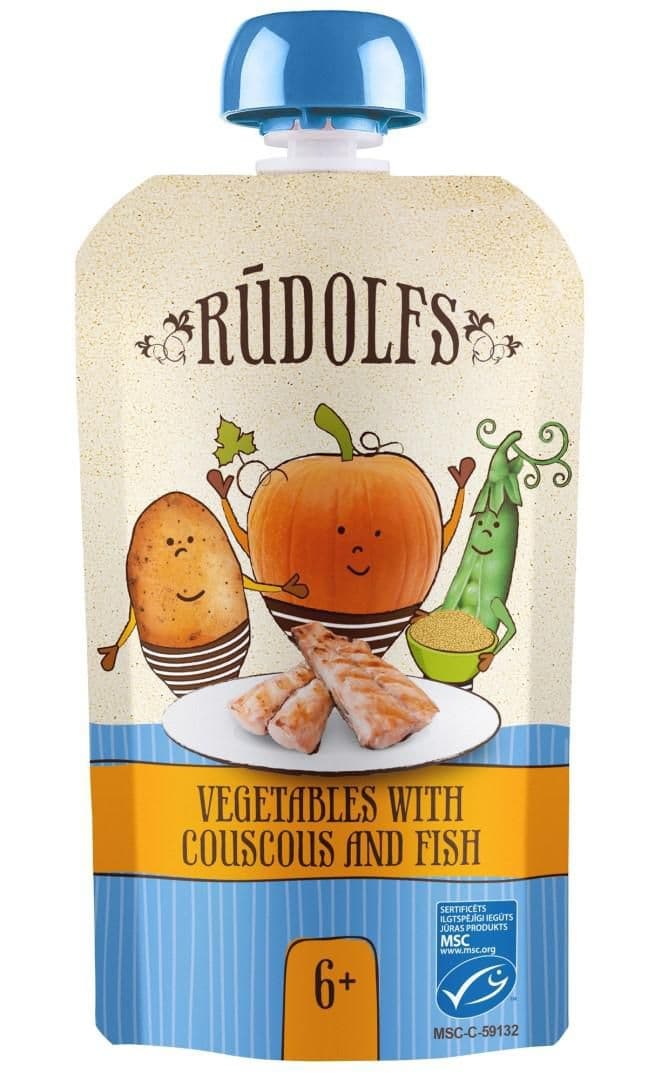 Rudolfs BIO kapsička Zelenina, kuskus, ryba 110 g
