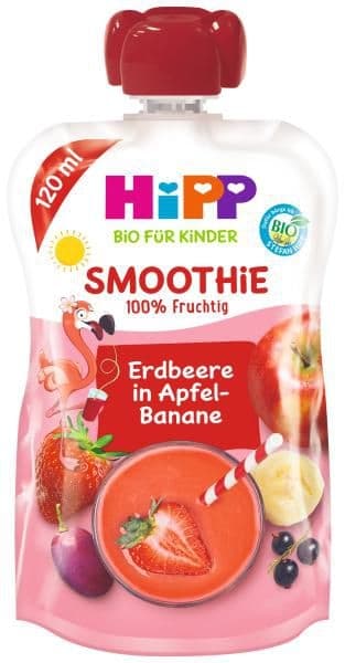 HiPP BIO Smoothie Jablko-banán-červené ovoce 120 ml