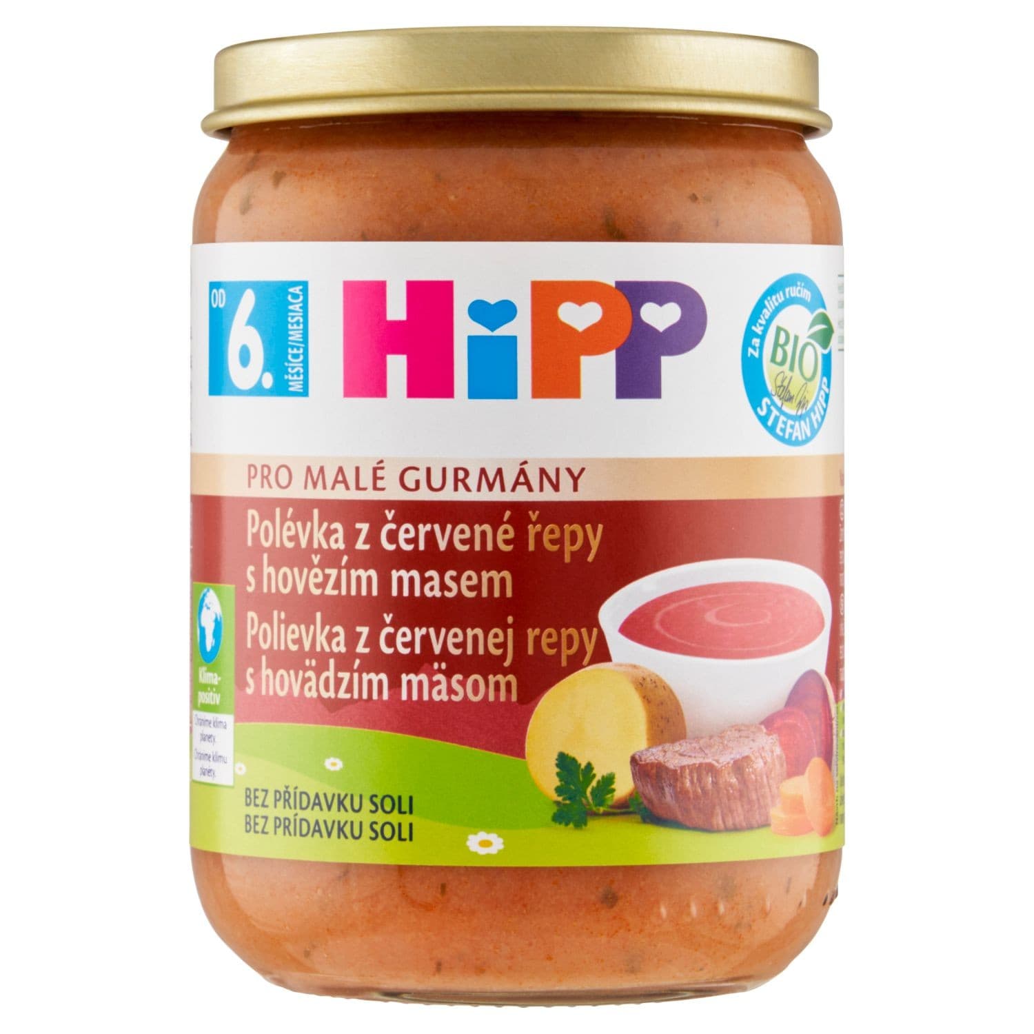 HiPP BIO Polévka z červené řepy s hovězím masem 5m +190g