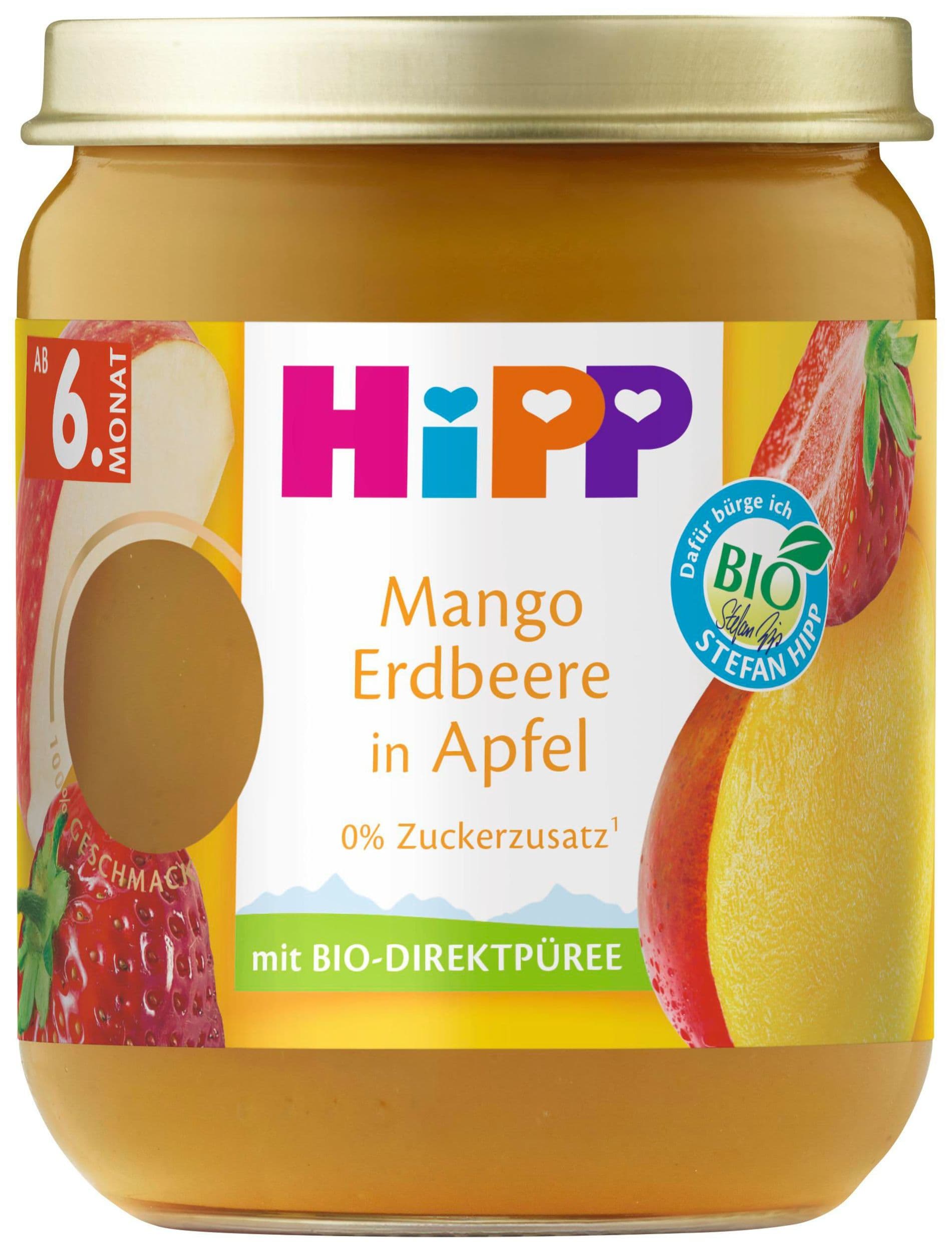 HiPP BIO Jablko, mango a jahody 160g