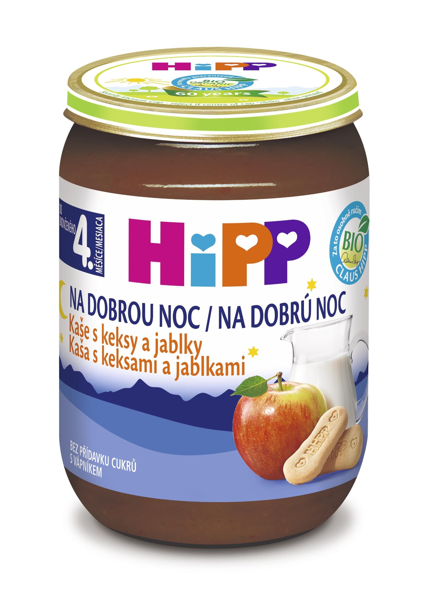 HiPP BIO Kaše na dobrou noc s keksy a jablky 190 g