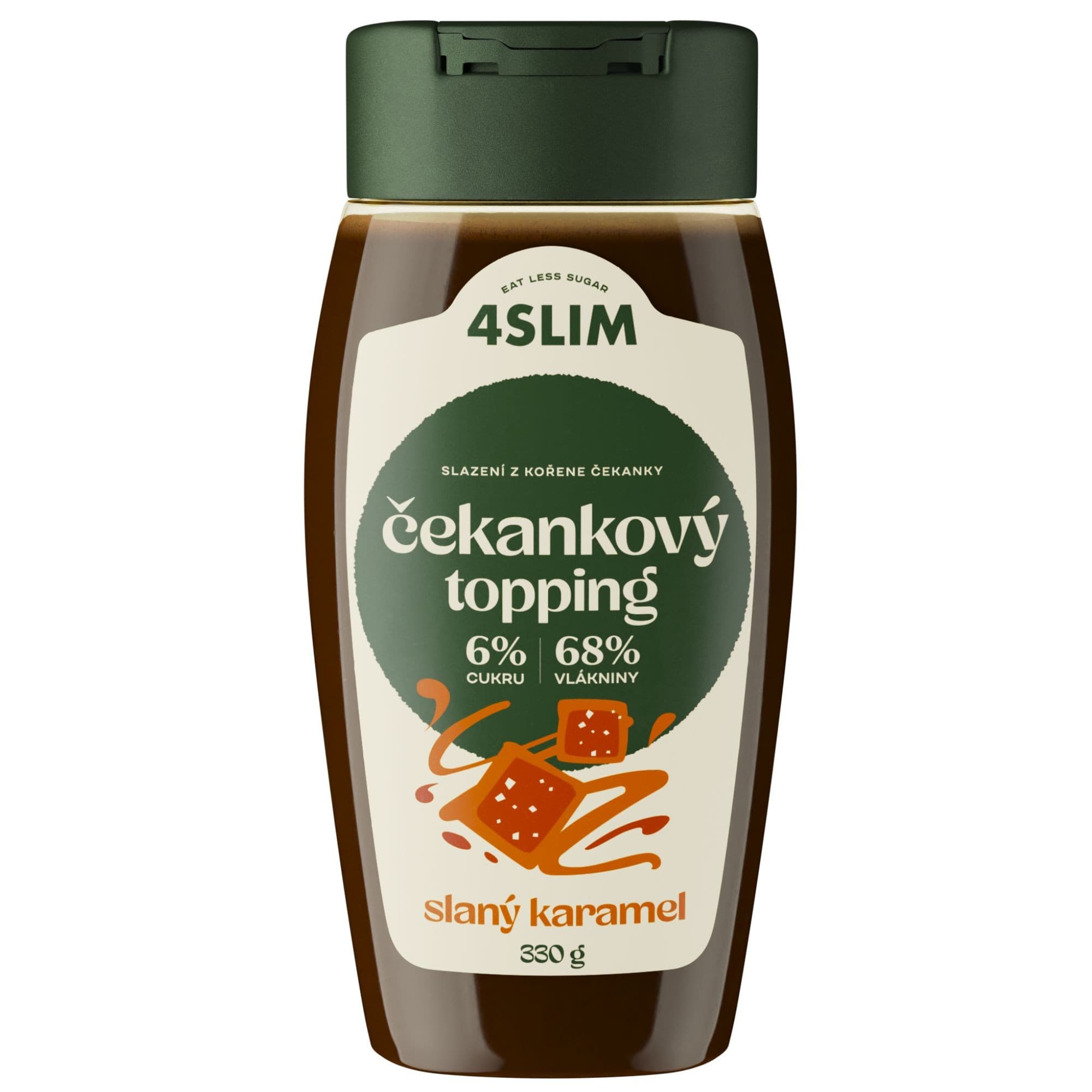 4Slim Čekankový topping slaný karamel 330g
