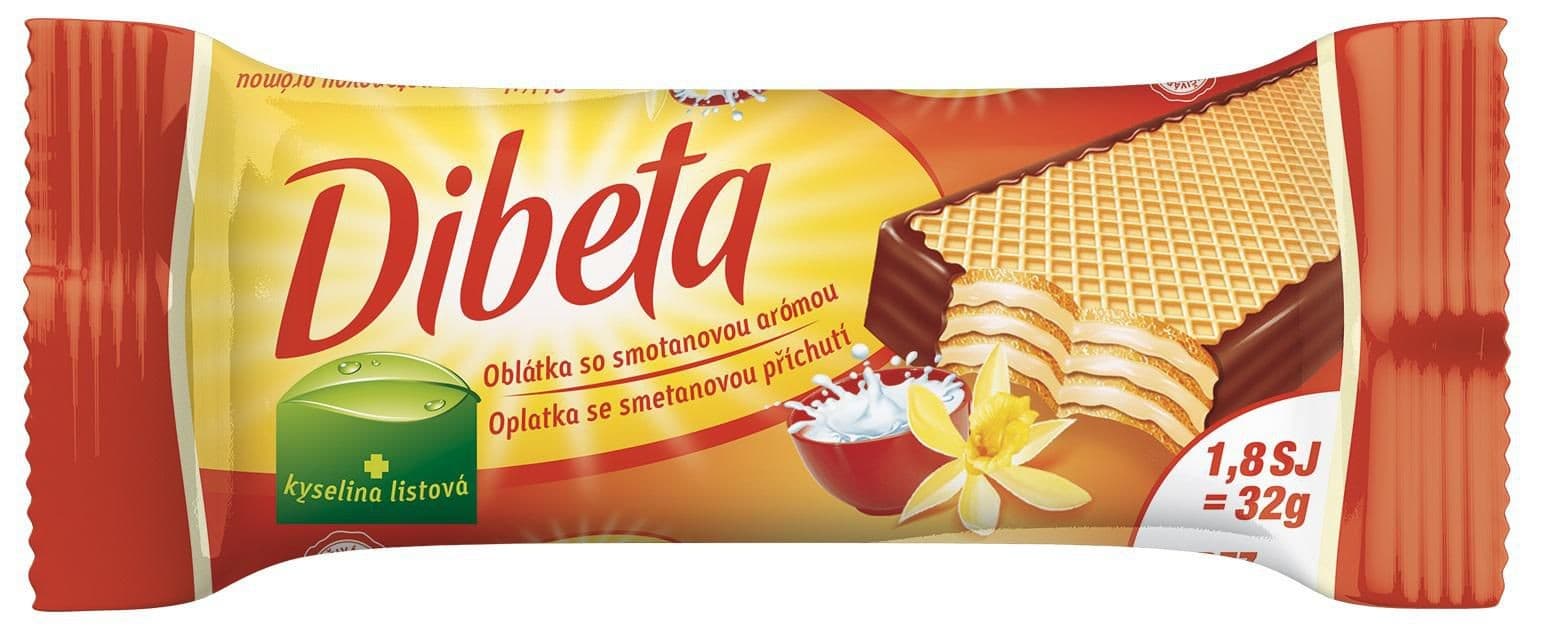 Dibeta Oplatka smetanová 32 g