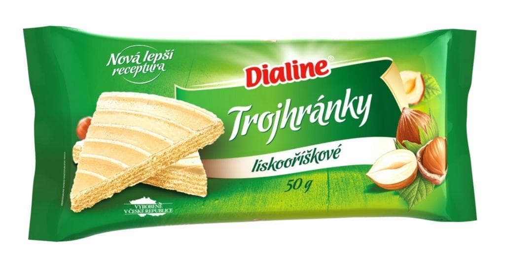Dialine Trojhránky lískooříškové 50 g