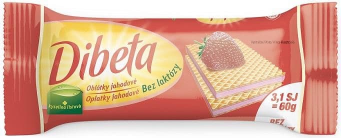 Dibeta oplatky jahodové 60 g