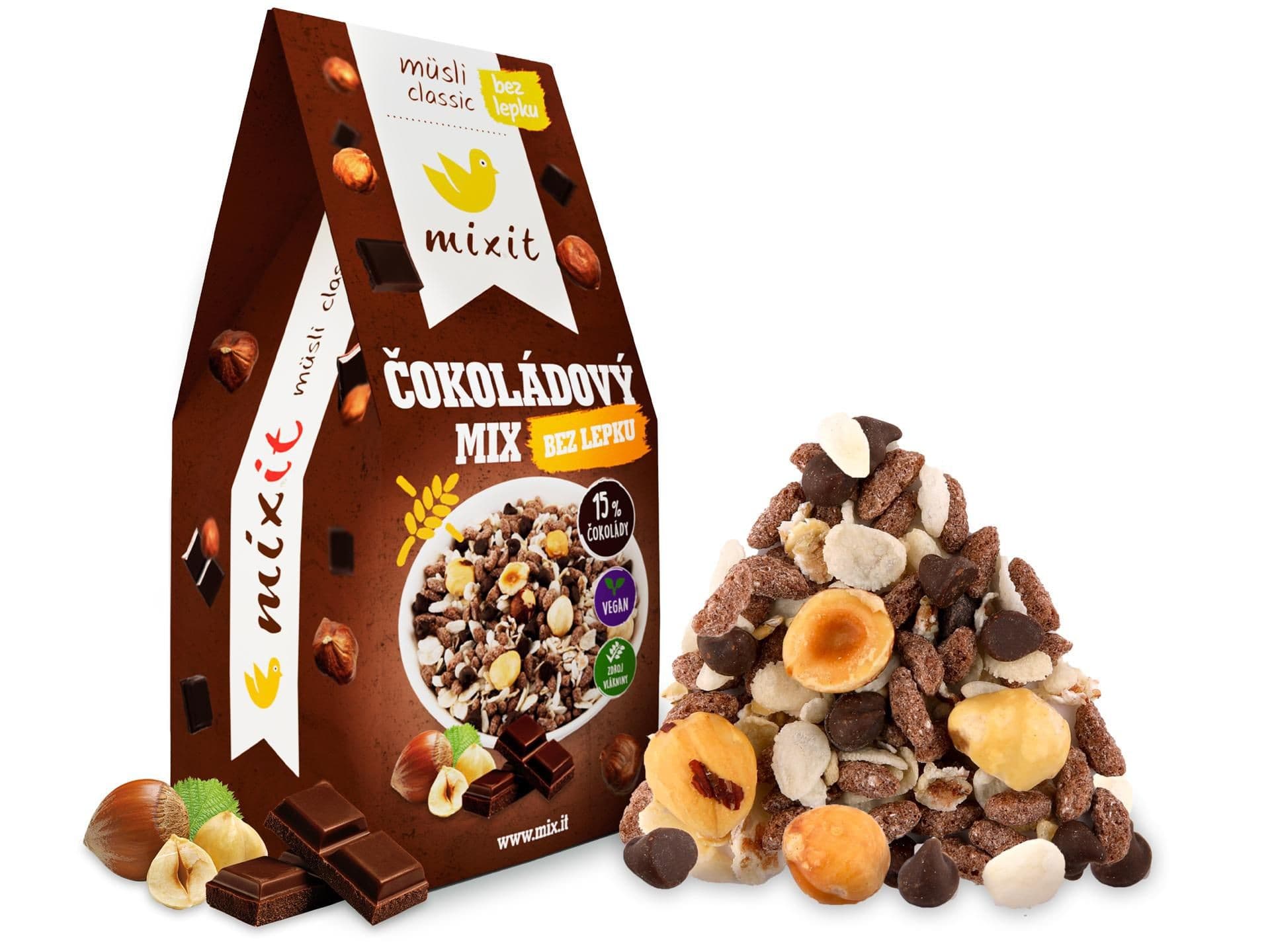 Mixit Müsli classic čokoládový mix bezlepkové 430g
