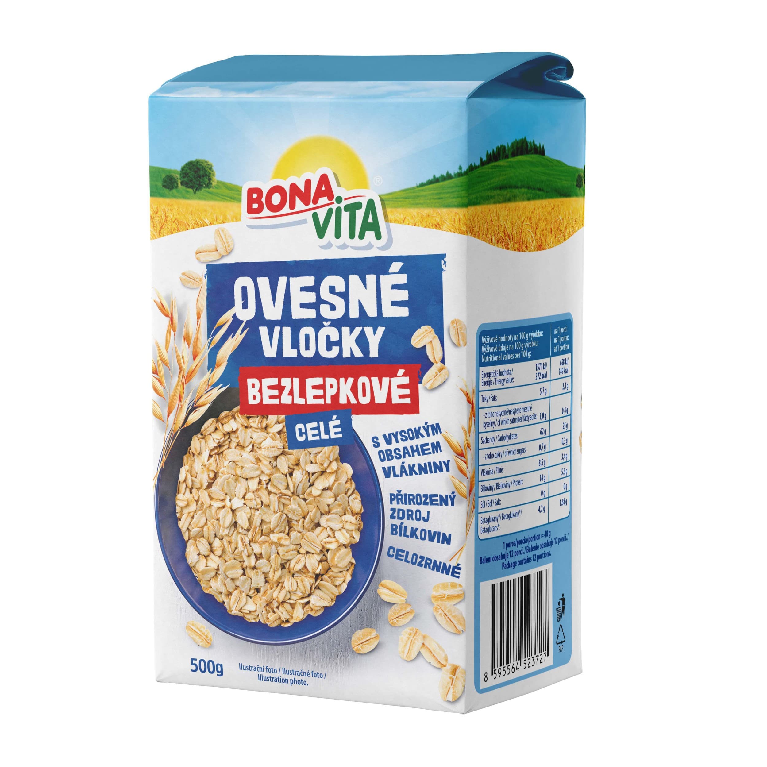 Bonavita Ovesné vločky celé bez lepku 500g
