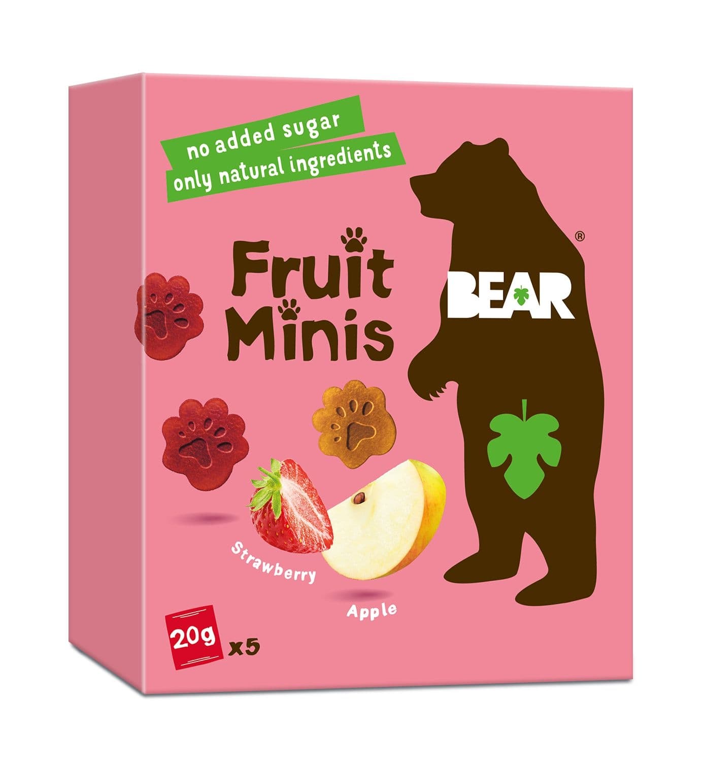 Bear Minis ovocné jahoda a jablko 5x20g