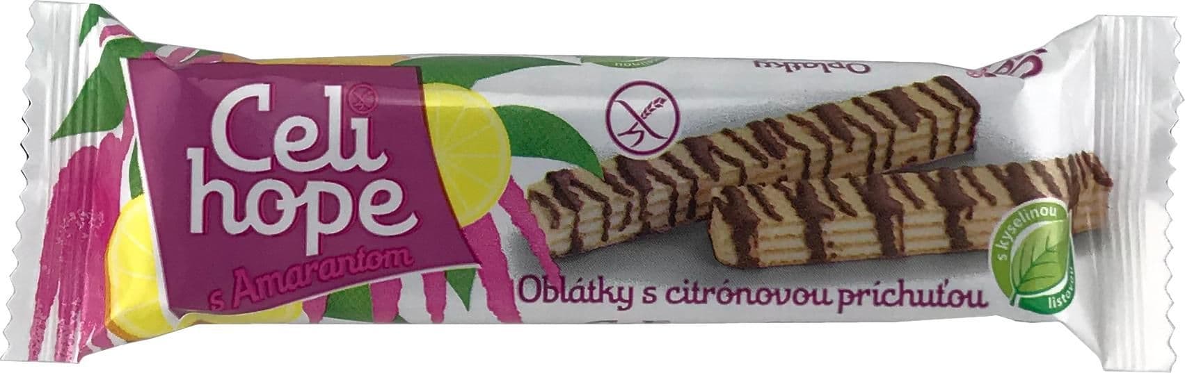 Celihope oplatky zdobené s citronovou příchutí 25g