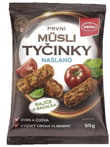 Semix Müsli tyčinky naslano rajče, bazalka 55g