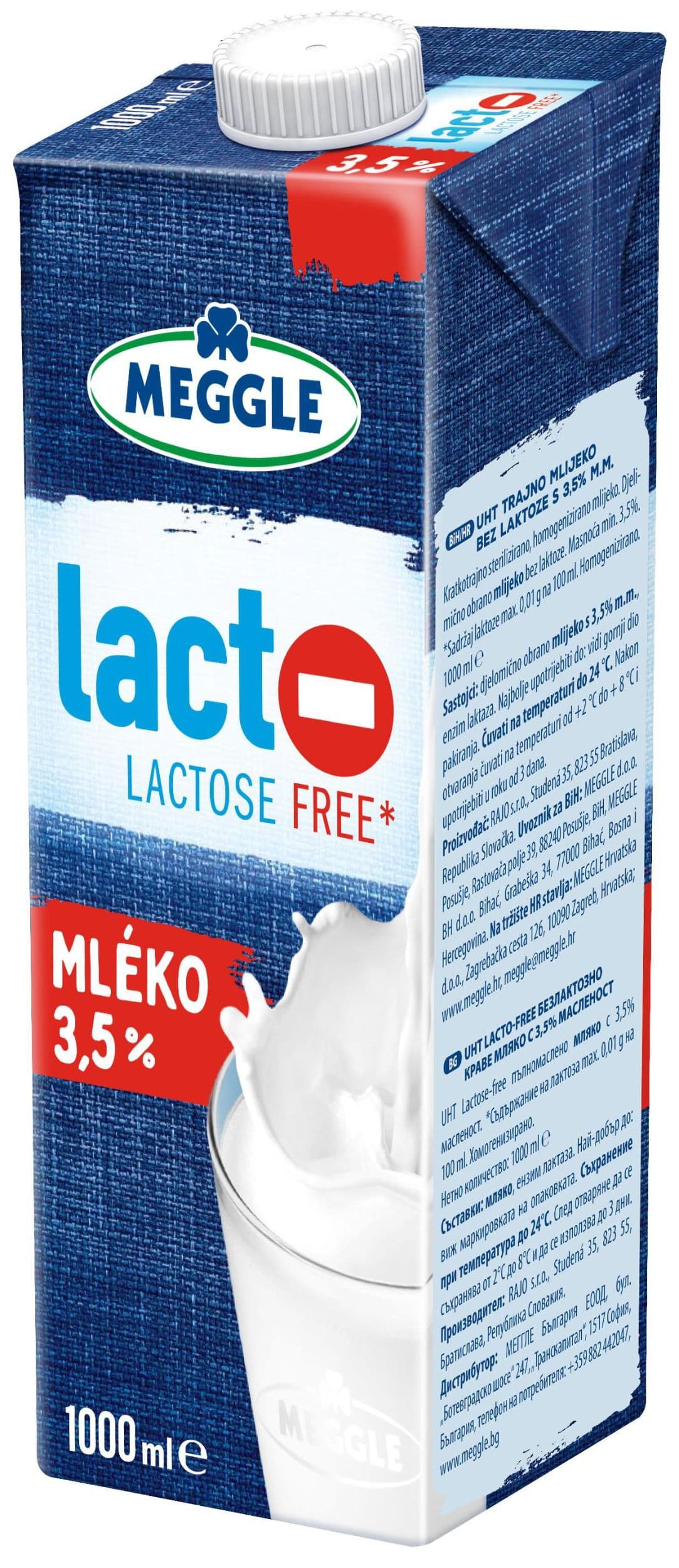 Meggle Bezlaktózové mléko 3,5% 1 l