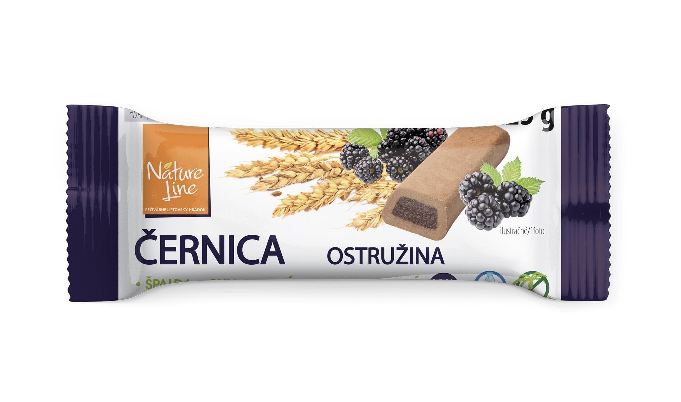 Nature Line Ostružina Špaldová sušenka s ostružinovou náplní 25g