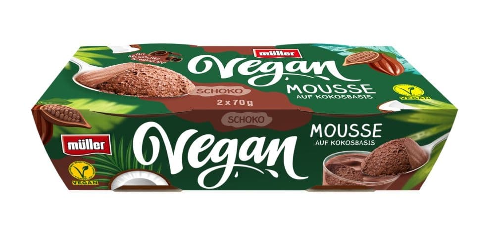 Müller Vegan mousse chocolate 2 x 70g