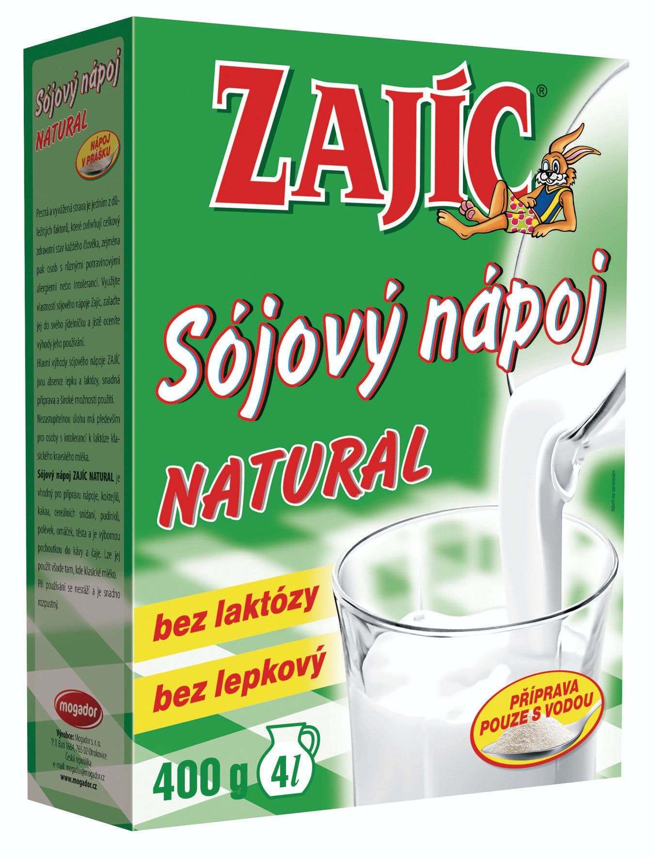 Zajíc Sójový nápoj natural 400 g