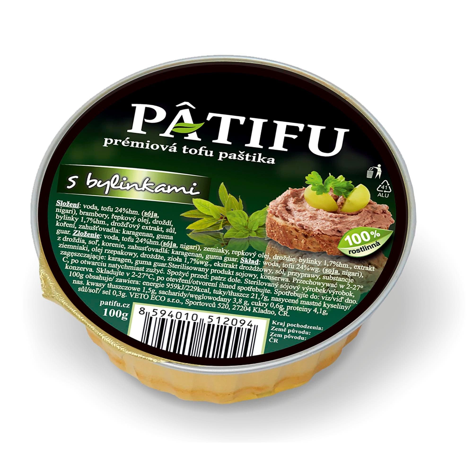 Veto eco Pâtifu Prémiová tofu paštika s bylinkami 100 g