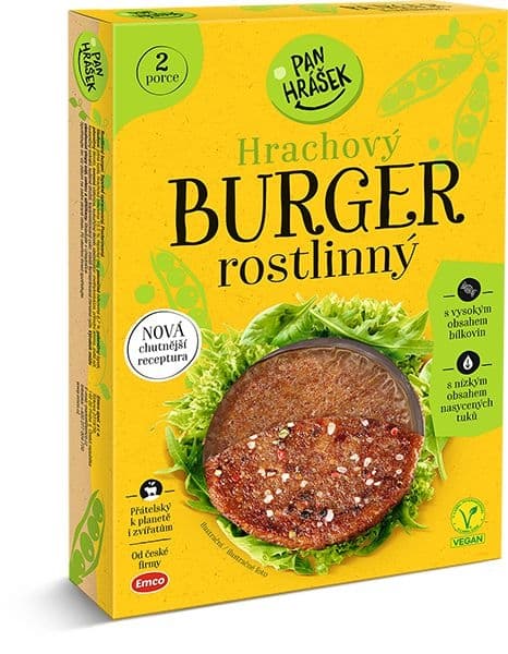 Emco Pan Hrášek Hrachový burger rostlinný vegan 180 g