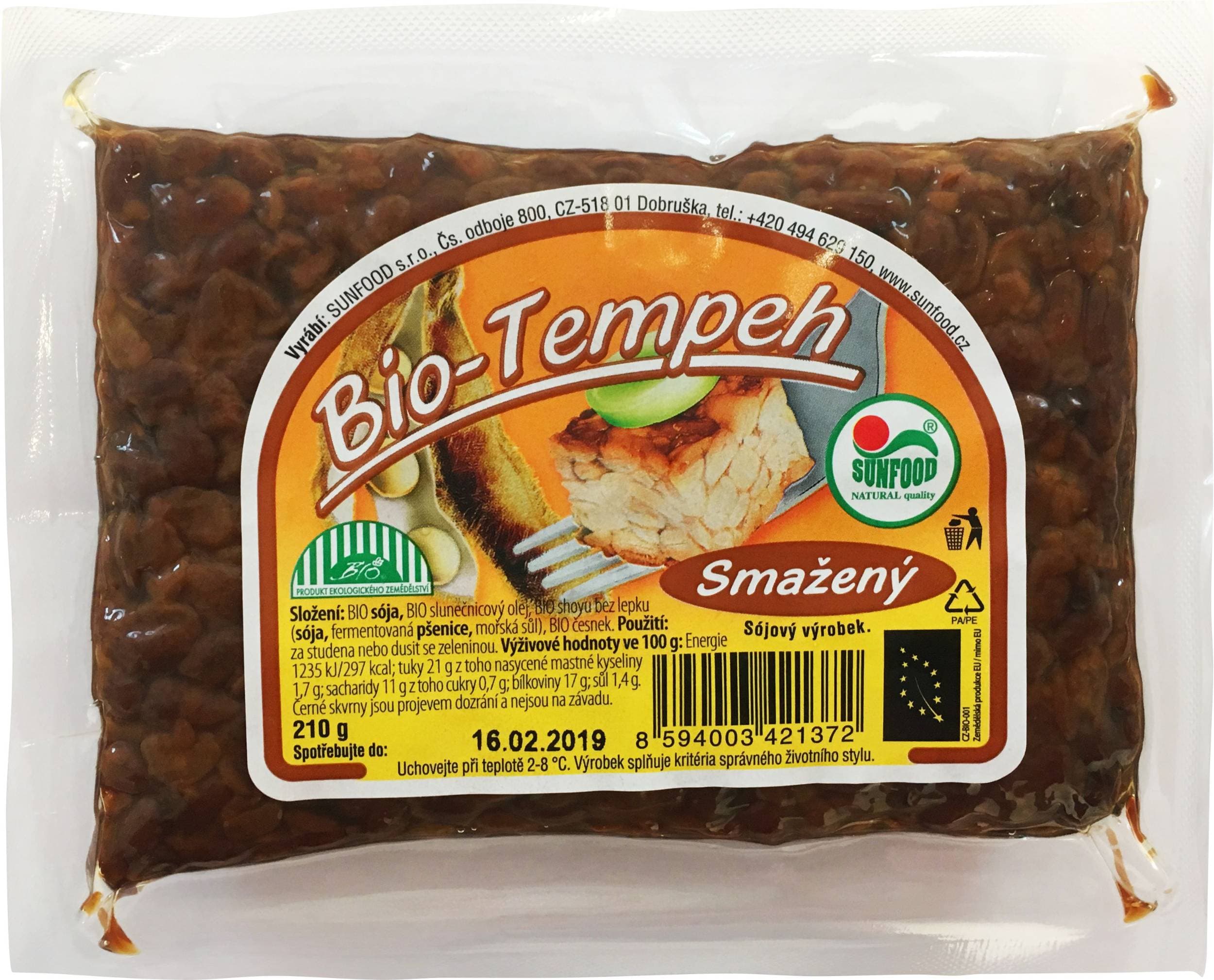 Sunfood BIO Tempeh smažený 210 g