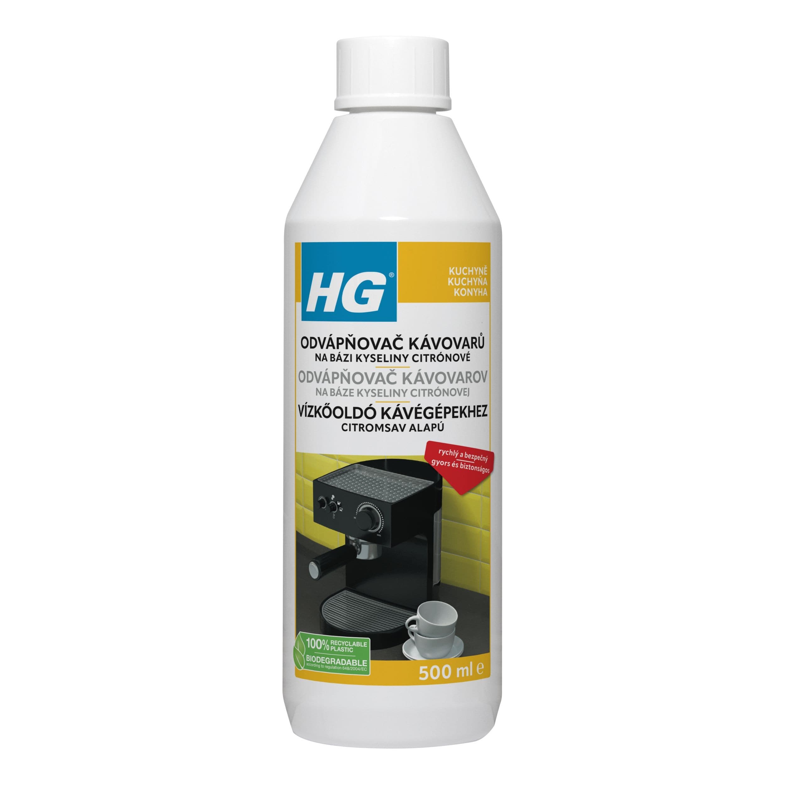 HG Odstranovač vodního kamene pro espresso a kávovary 500 ml