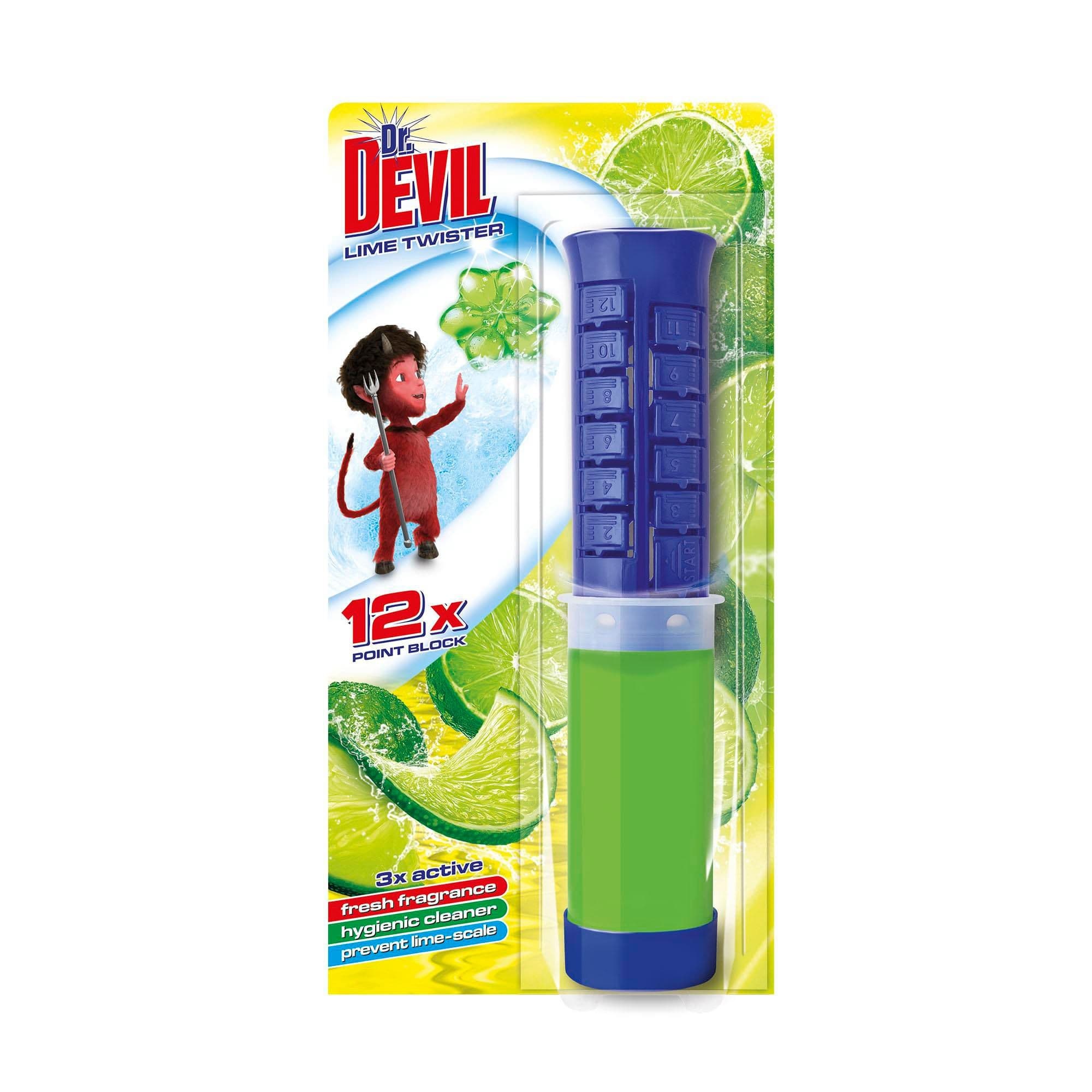 Dr.Devil Lime Twister 3v1 WC blok 75 ml