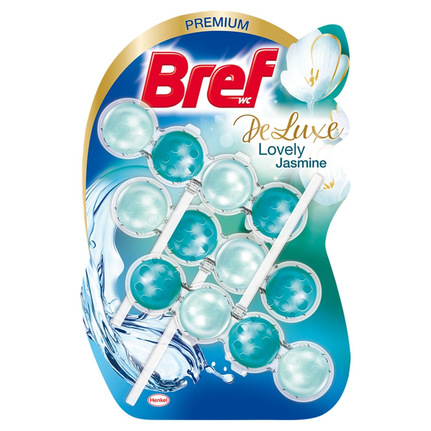 Bref DeLuxe Lovely Jasmine Tuhý WC blok 3x50 g