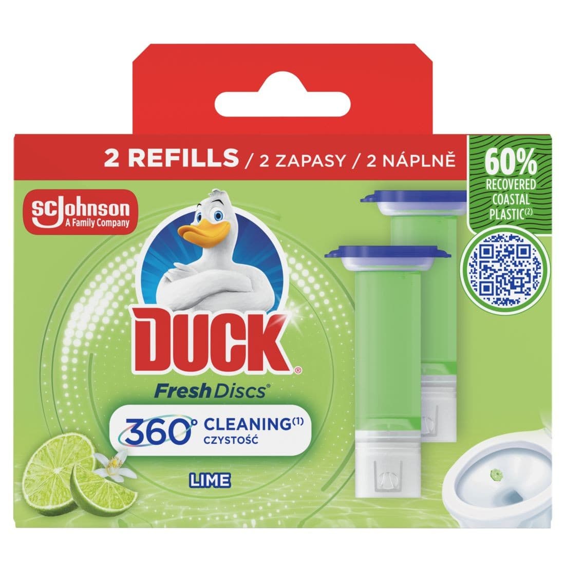Duck Fresh Discs Čistič WC limetka náplň 2x36 ml