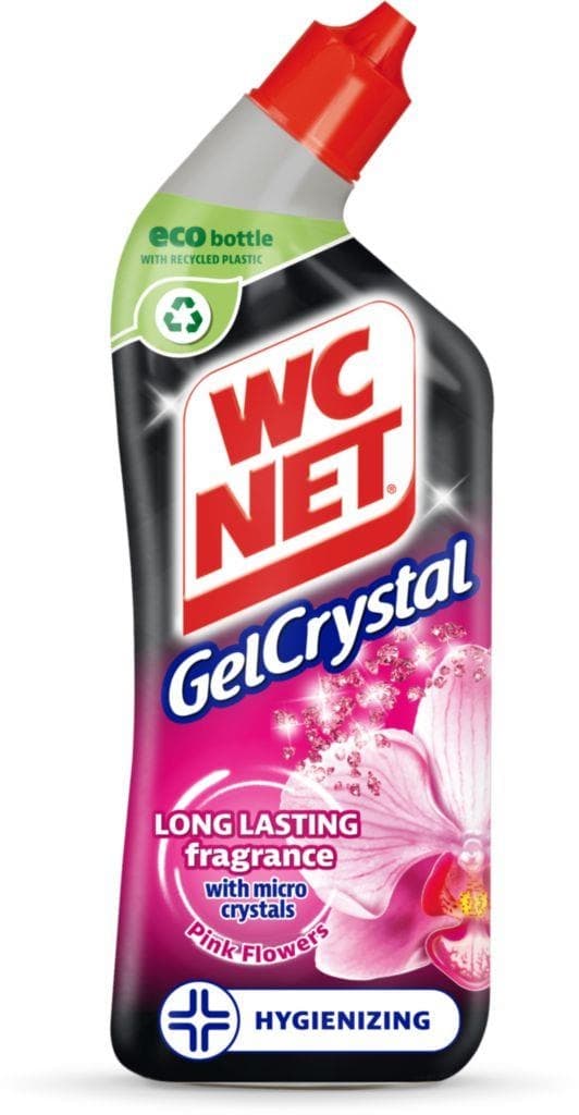 WC Net Gel Crystal Pink Flowers WC Čistič 750 ml