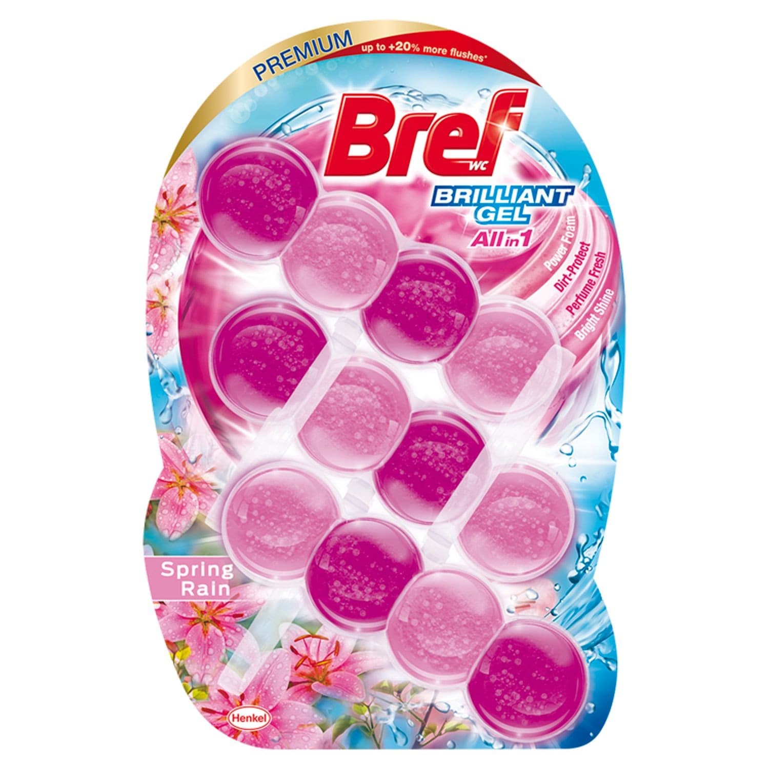 Bref Brilliant Gel Spring Rain WC blok 3x42g