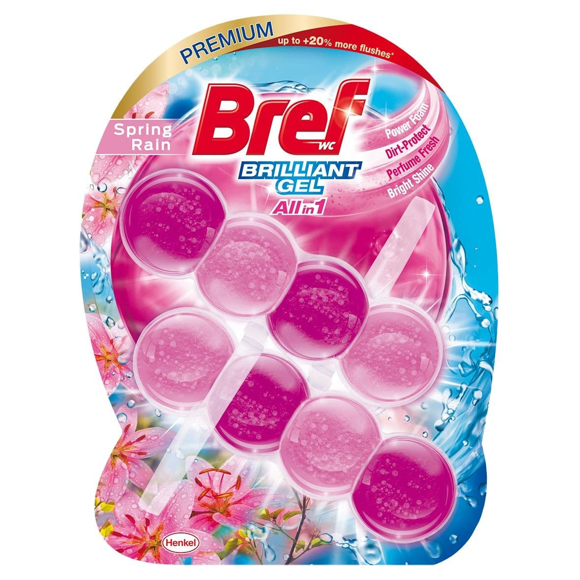 Bref Brilliant Gel Spring Rain WC blok  2x42g