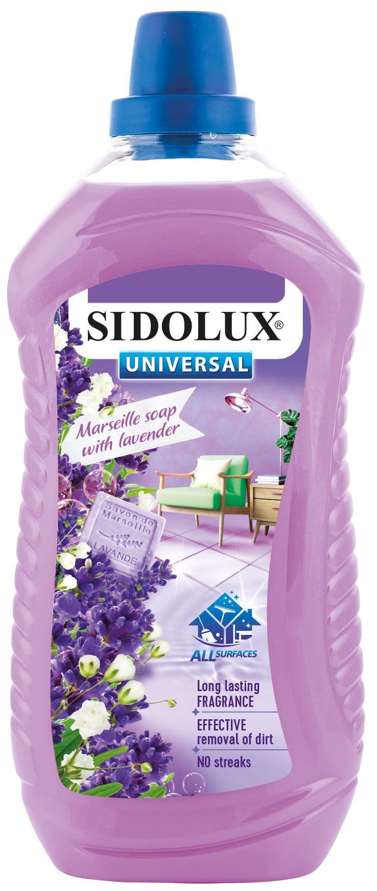 Sidolux universal soda power marseill soap with lavender 1000 ml