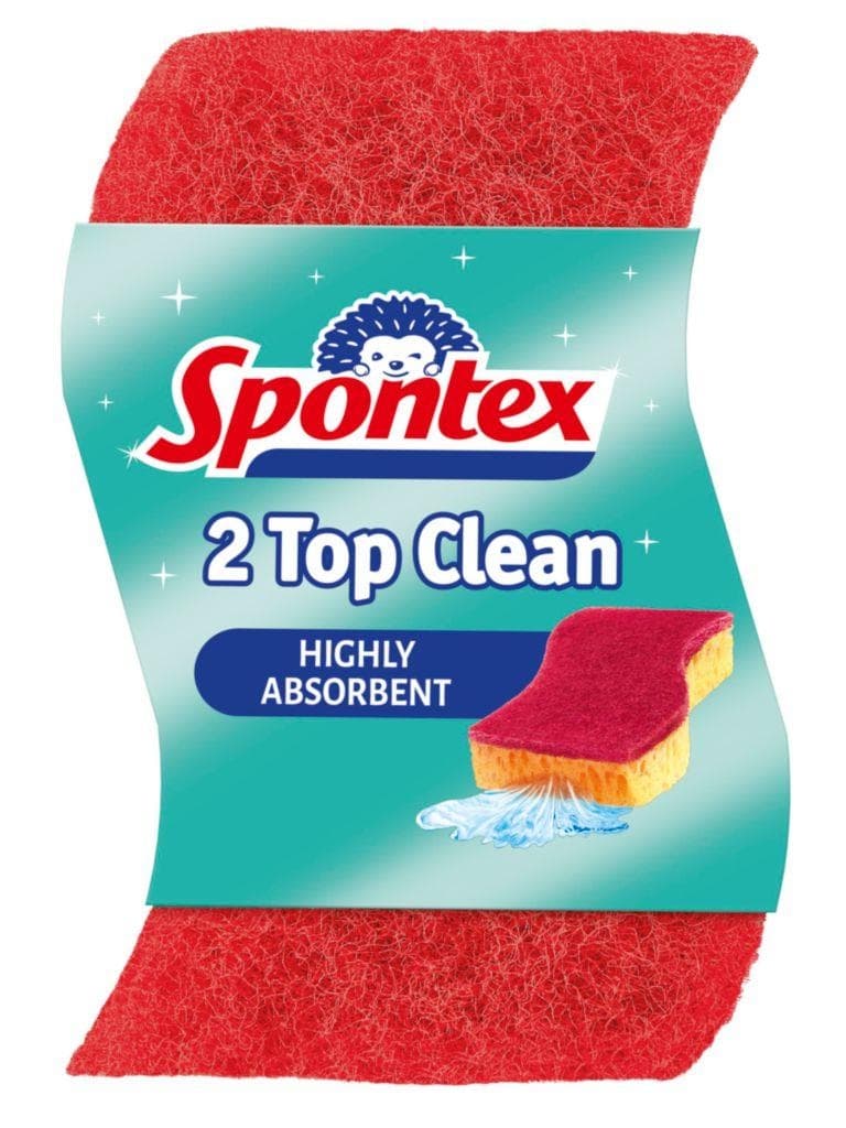 Spontex 2 Houbička TOP CLEAN 2 V 1