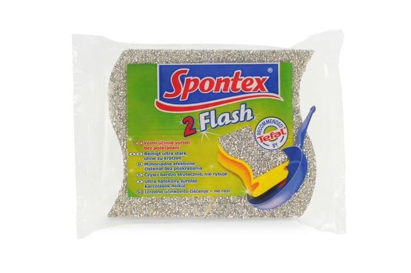 Spontex Flash houbička na nádobí 2ks
