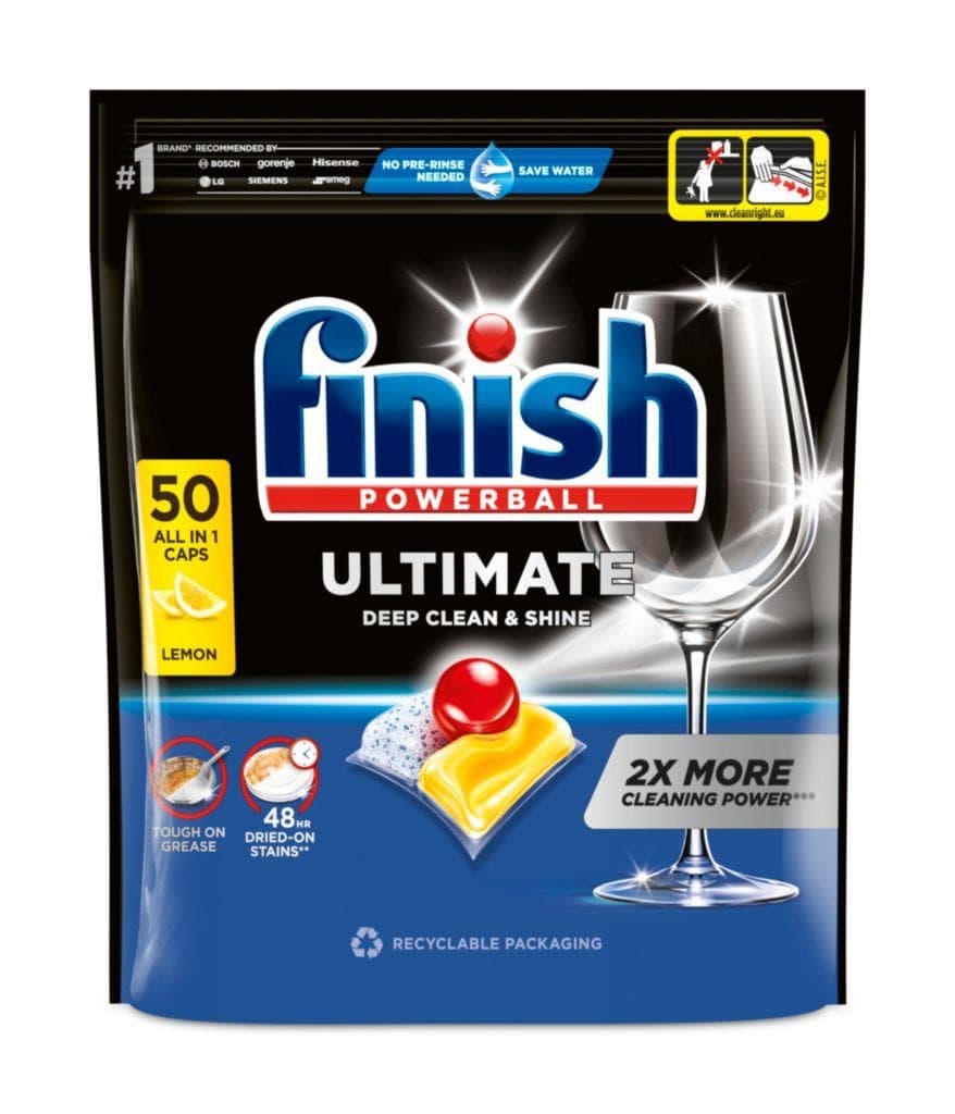 Finish Quantum Ultimate Lemon Sparkle kapsle do myčky nádobí 625g 50 ks