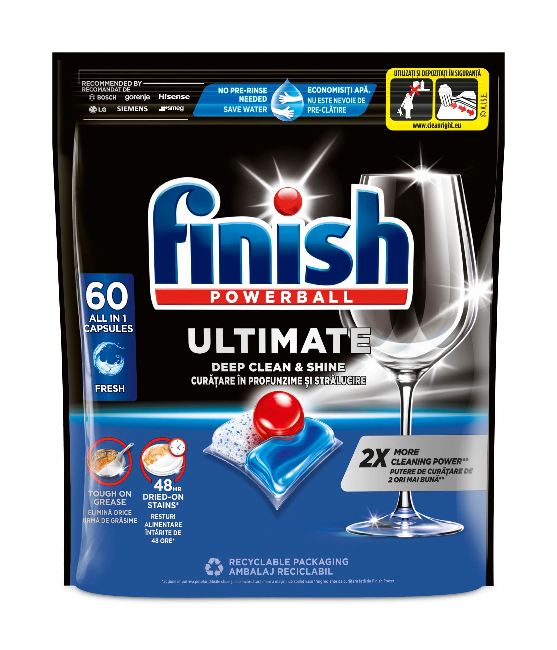 Finish Quantum Ultimate kapsle do myčky nádobí 750g 60 ks