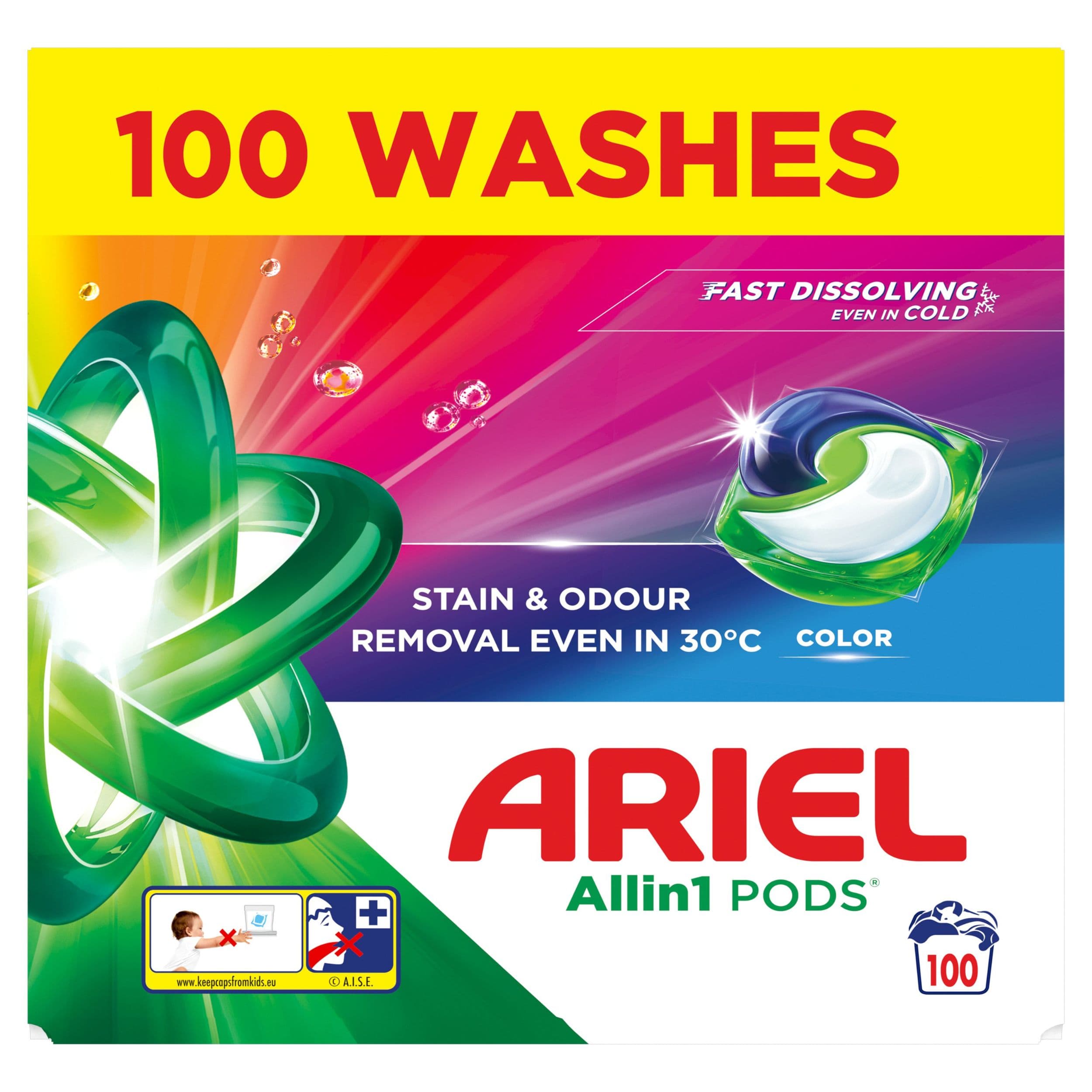 Ariel Gelové Kapsle Color Fresh 100 praní