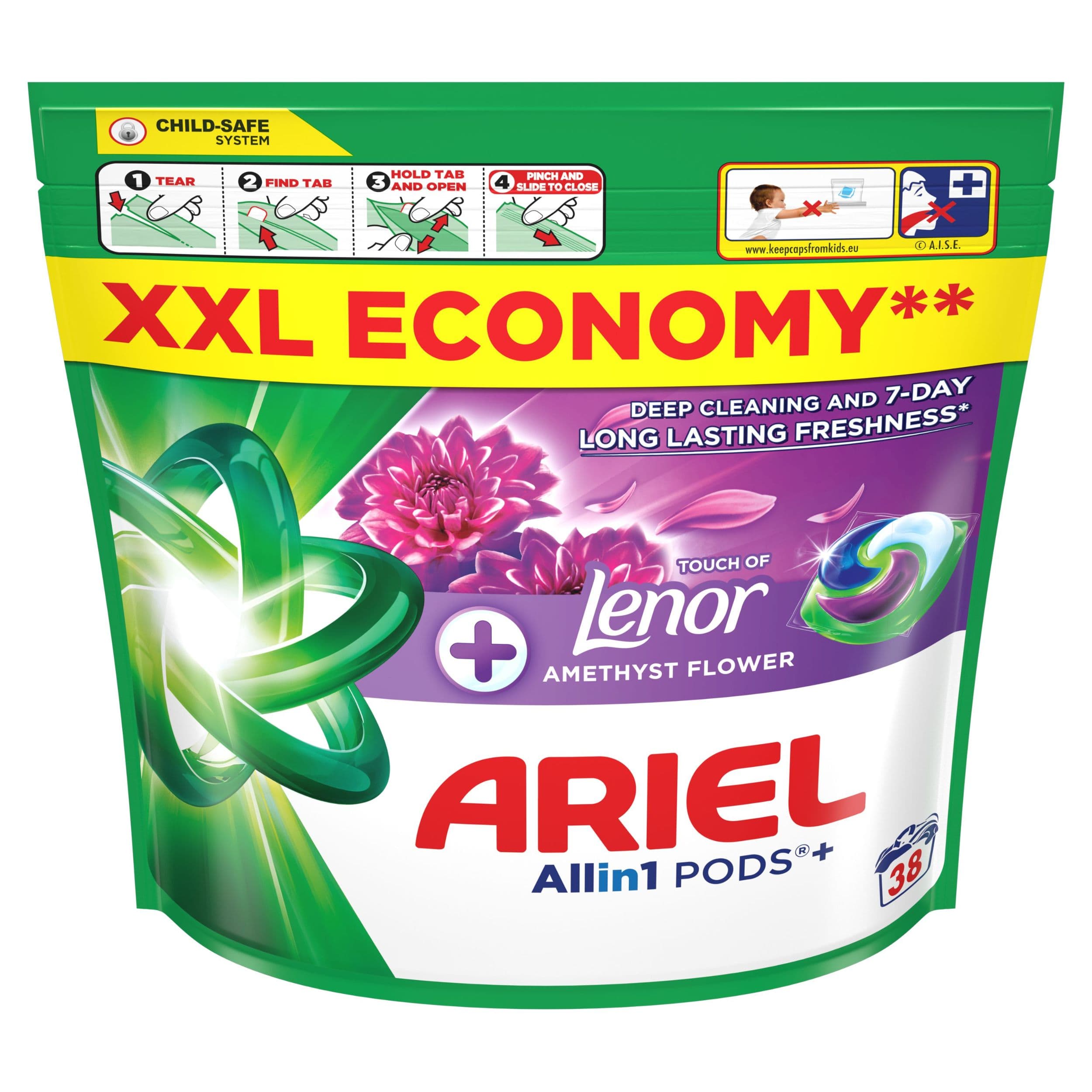 Ariel Gelové Kapsle Amethyst 38 dávek