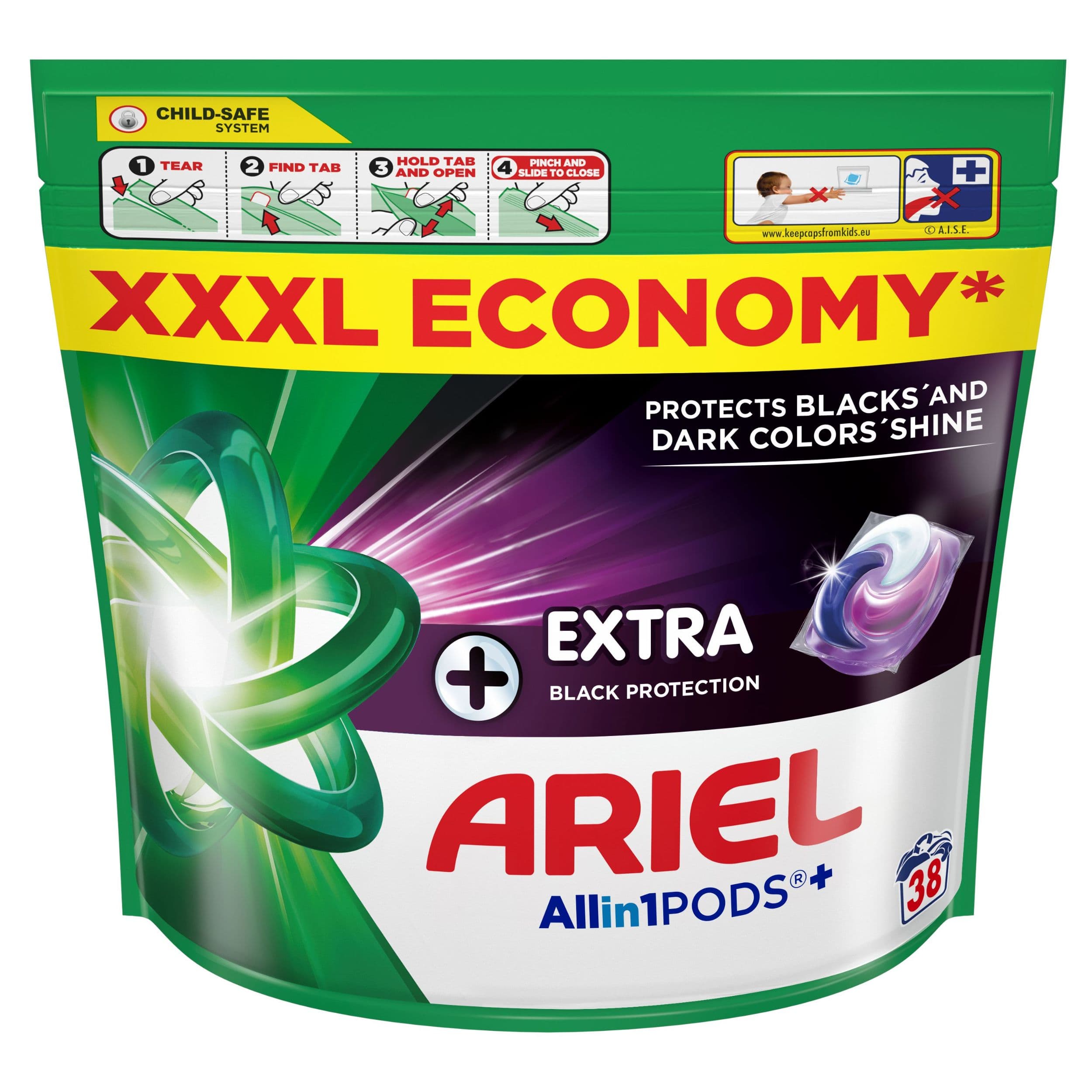 Ariel Gelové Kapsle Black 38 dávek