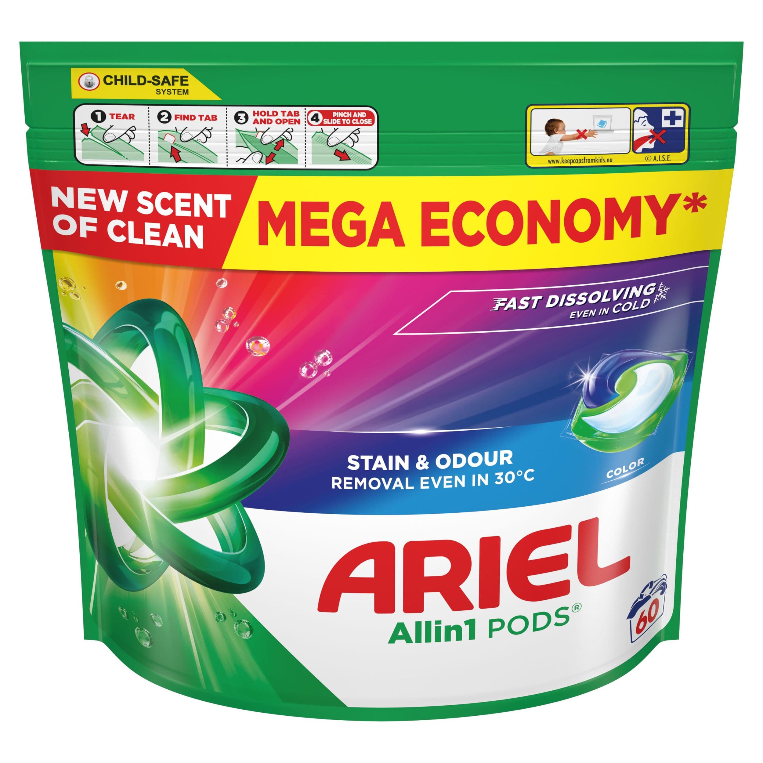 Ariel Gelové Kapsle Color Fresh 60 dávek