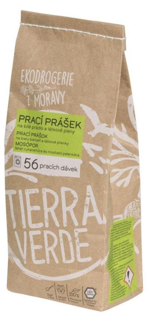 TierraVerde Prací prášek na bílé prádlo a pleny 850g