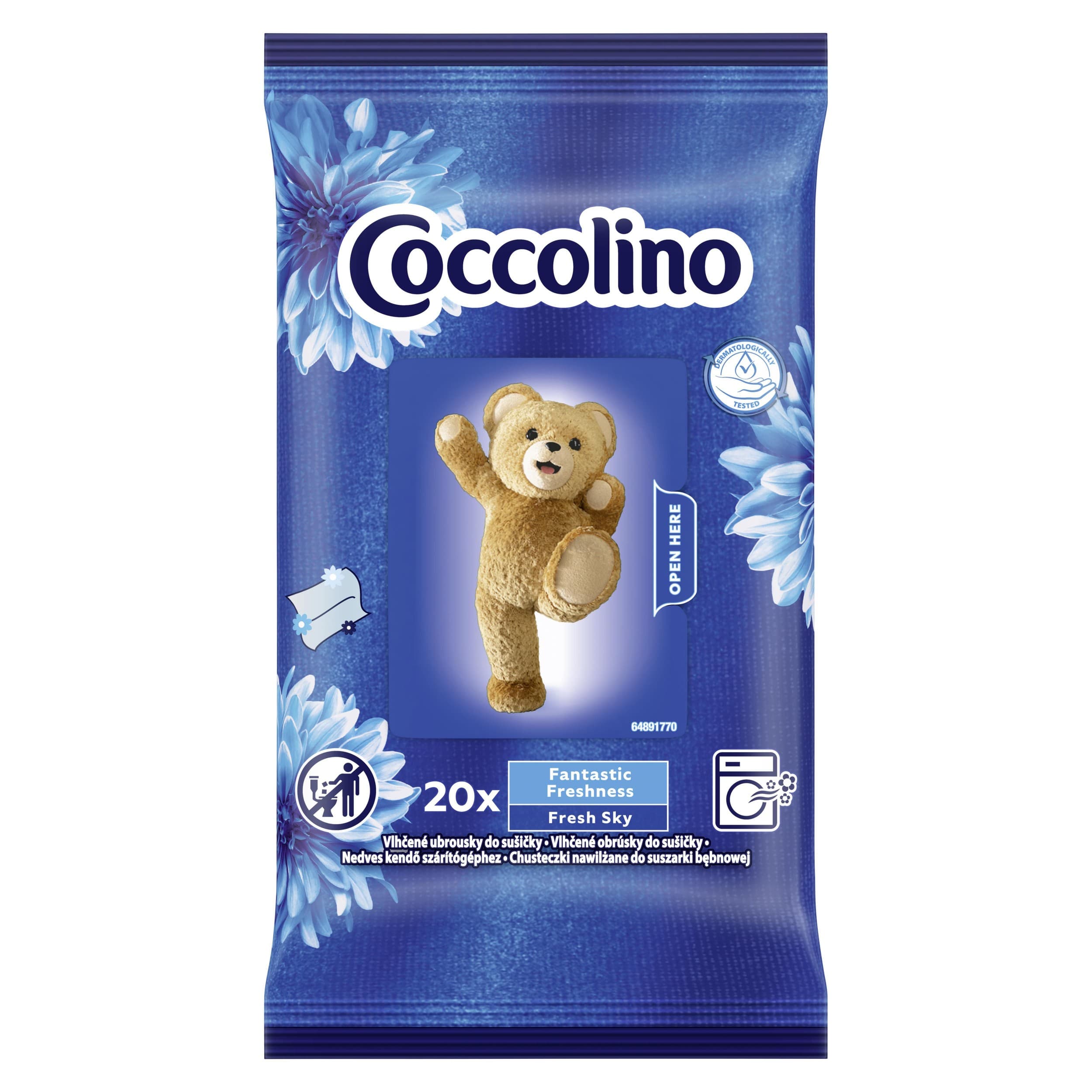 Coccolino vlhčené ubrousky do sušičky 20 ks