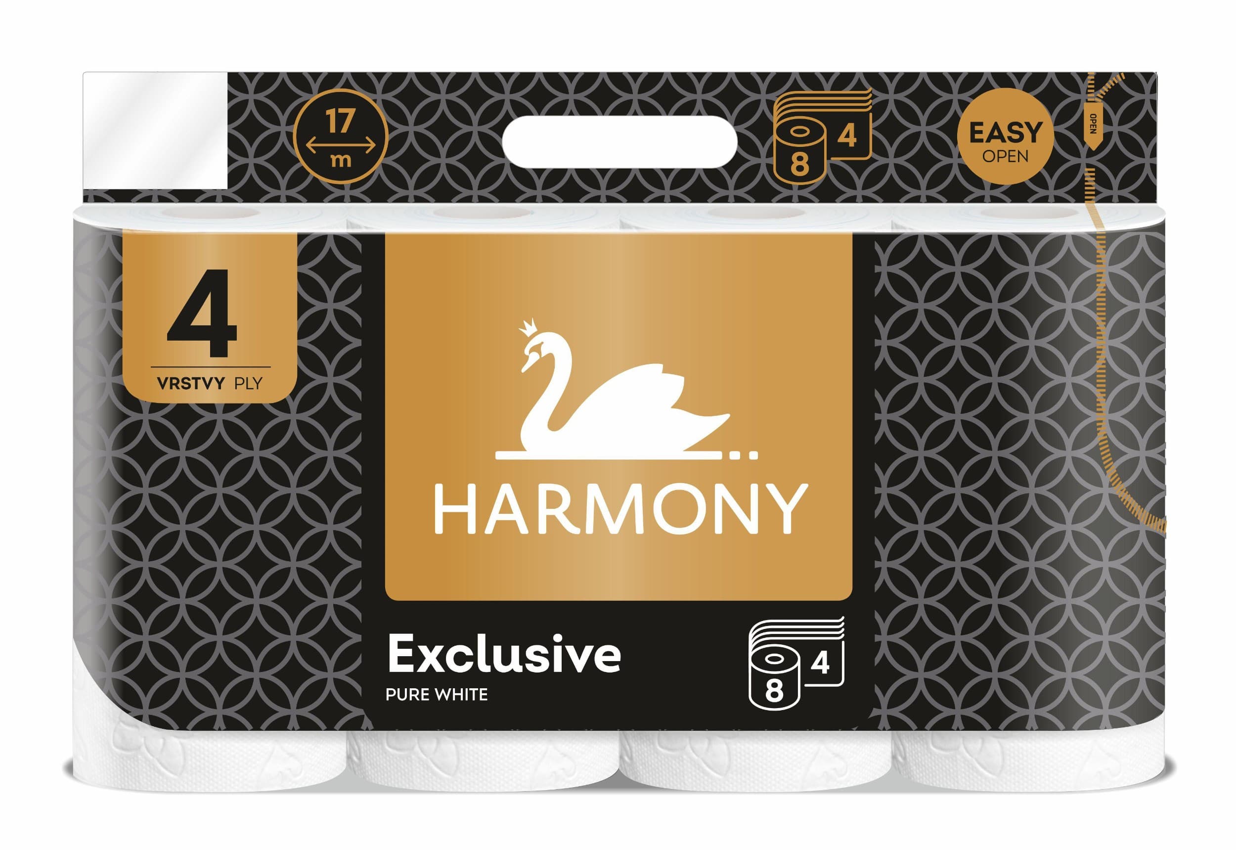 Harmony Toaletní papír exclusive pure white 4 vrstvý 8ks