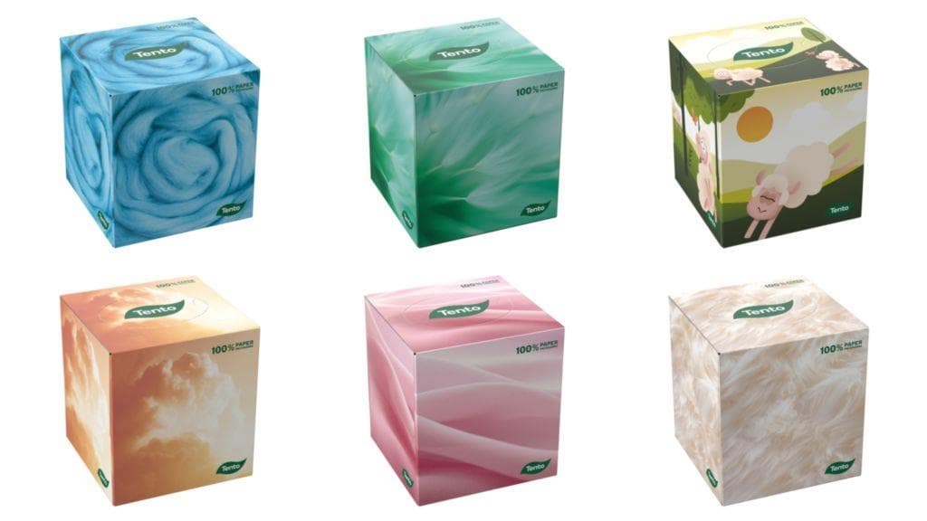 Tento Cube box 3-vrstvé, různé motivy 60ks