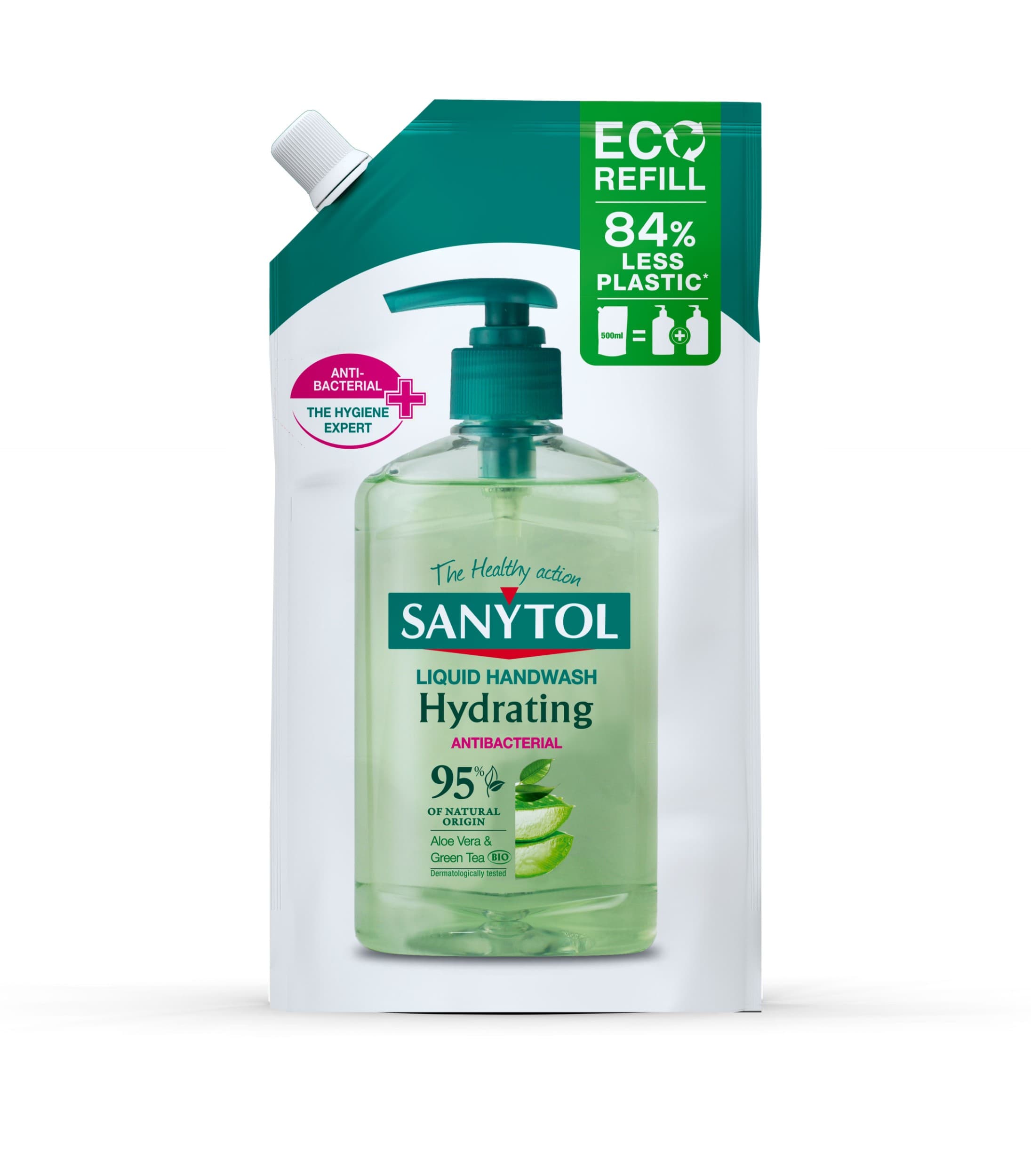 SANYTOL Antibakteriální mýdlo 95% přírodní složení hydratující náhradní náplň  DOYPACK