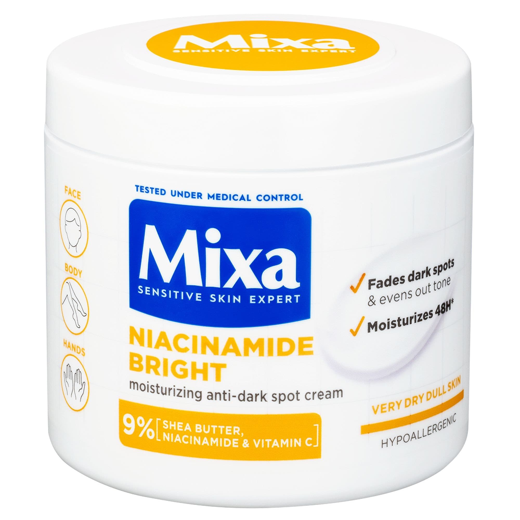 Mixa hydratační krém proti tmavým skvrnám 400 ml