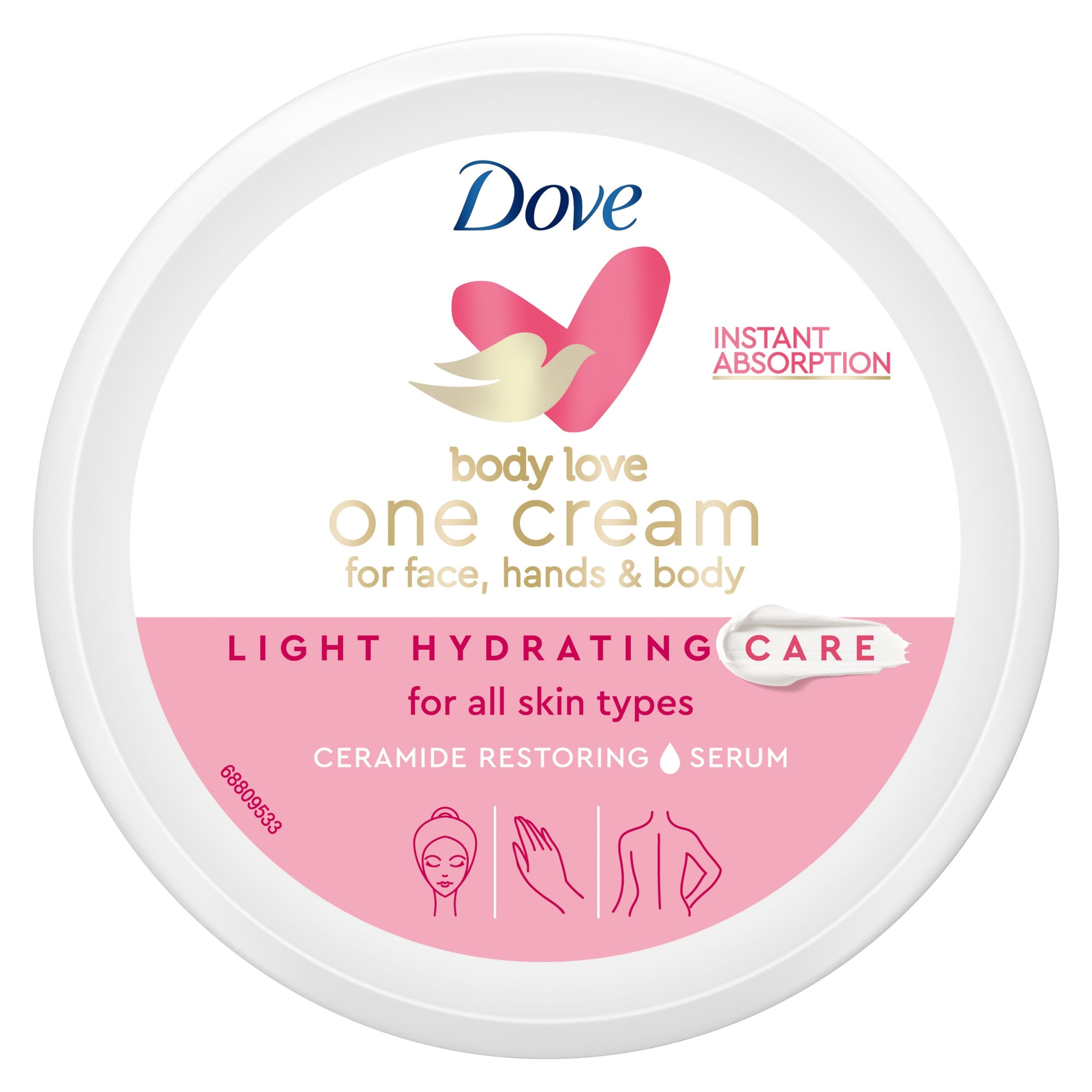 Dove Light Hydratation krém na tělo a obličej 250 ml