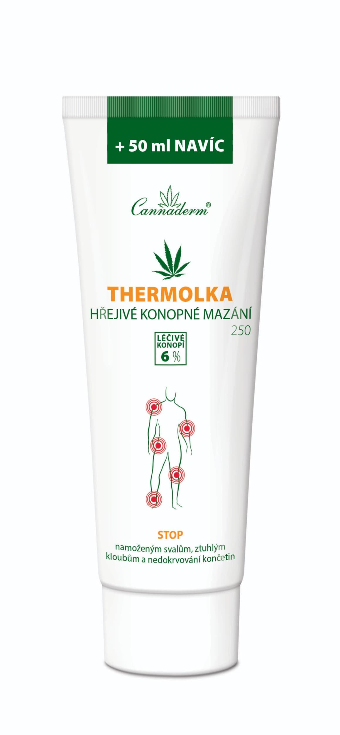 Cannaderm Mentholka konopné mazání 200 ml